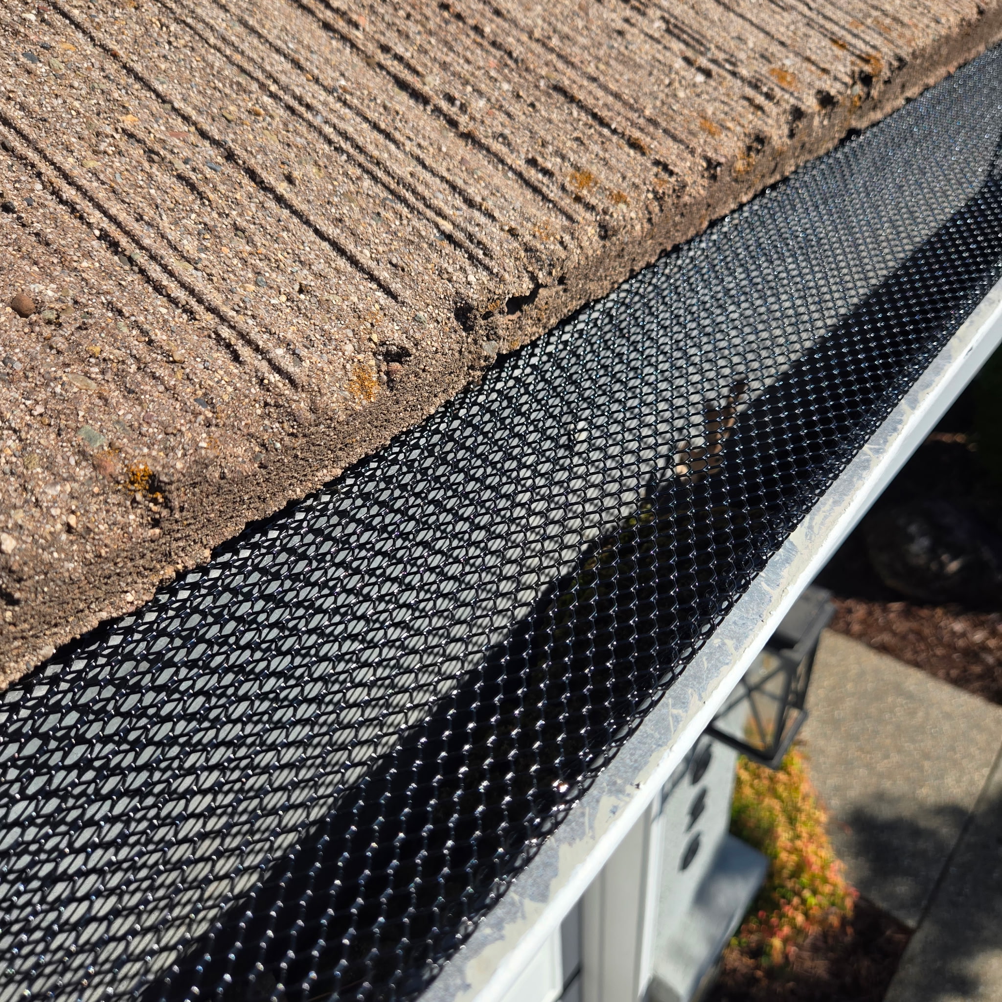 Rocklin Gutter Guard project 10 viewed from the roofline